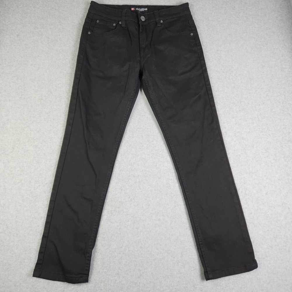 Victorious Los Angeles Jeans Mens 32x30 Black Stretch Streetwear Straight Leg